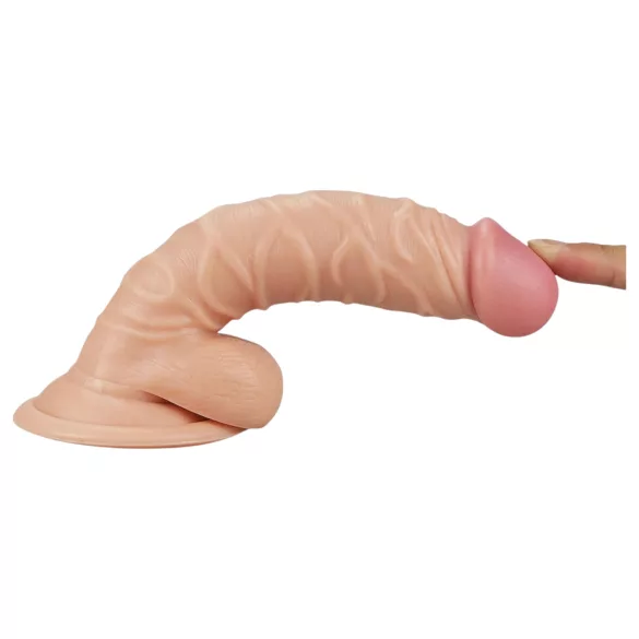 Real Extreme - dildo za točko G z modom in priseskom - 19 cm (naravno)
