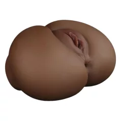Lovetoy - umetna vagina torzo in tanga - temna naravna barva
