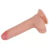 Lovetoy Nature Cock - realistični dildo - dvoplastni - 18 cm - naravna barva