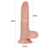 Lovetoy Nature Cock - realistični dildo - dvoplastni - 18 cm - naravna barva