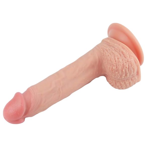 Lovetoy Nature Cock - realistični dildo s priseskom - 21 cm - natur