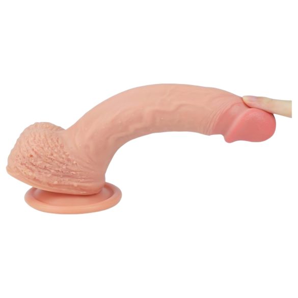 Lovetoy Nature Cock - realistični dildo s priseskom - 21 cm - natur