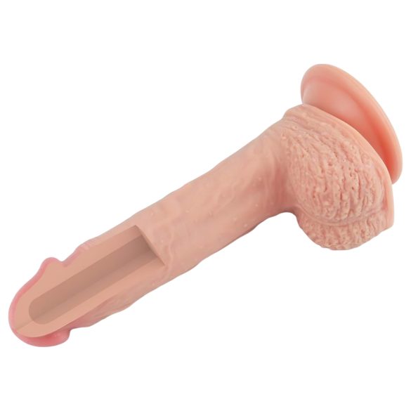 Lovetoy Nature Cock - realistični dildo s priseskom - 21 cm - natur