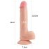 Lovetoy Nature Cock - realistični dildo s priseskom - 21 cm - natur
