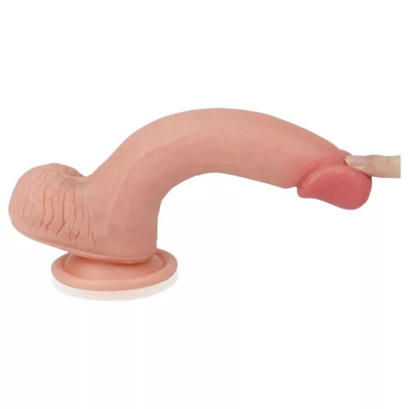 Lovetoy Nature Cock - realistični dildo - dvoplastni - 20 cm - natur