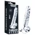 Lovetoy Flawless Clear - dildo s priseskom - 19 cm (prozoren)