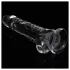 Lovetoy Flawless Clear - dildo s priseskom - 19 cm (prozoren)