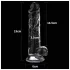 Lovetoy Flawless Clear - dildo s priseskom - 19 cm (prozoren)