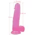 Lovetoy Jelly Studs - dildo z vakumskim podstavkom - 20 cm - roza