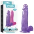 Lovetoy - dildo z nastavkom za pritrditev - 20 cm - vijolična