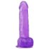 Lovetoy - dildo z nastavkom za pritrditev - 20 cm - vijolična