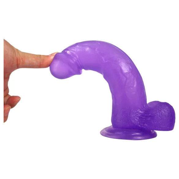 Lovetoy - dildo z nastavkom za pritrditev - 20 cm - vijolična