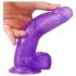 Lovetoy - dildo z nastavkom za pritrditev - 20 cm - vijolična