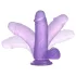 Lovetoy - dildo z vakuumskim dnom - 15 cm - vijoličen
