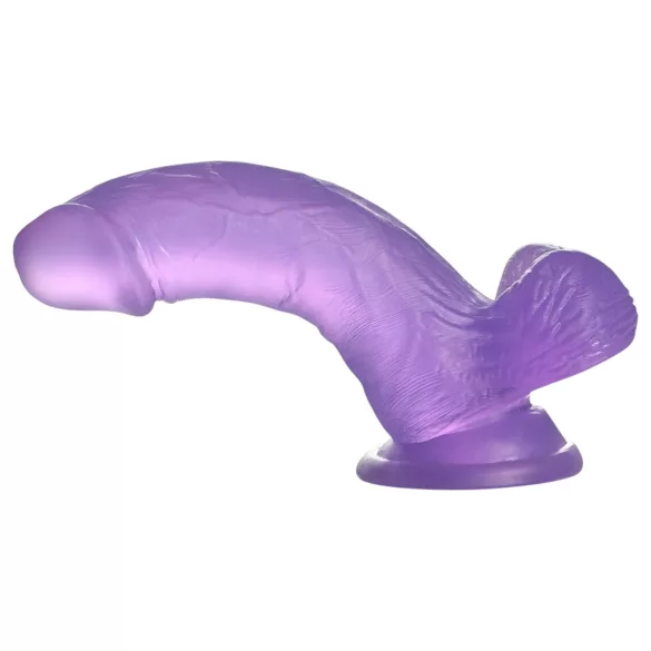 Lovetoy - dildo z vakuumskim dnom - 15 cm - vijoličen