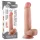 Lovetoy - dvoplastni dildo - realističen občutek - 21 cm naravna barva