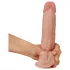 Lovetoy - dvoplastni dildo - realističen občutek - 21 cm naravna barva
