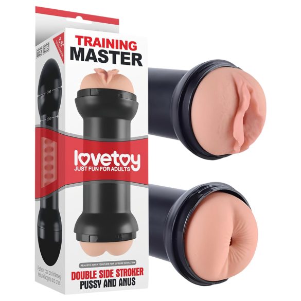 Lovetoy - vagina in zadnjik masturbator (naravna barva)