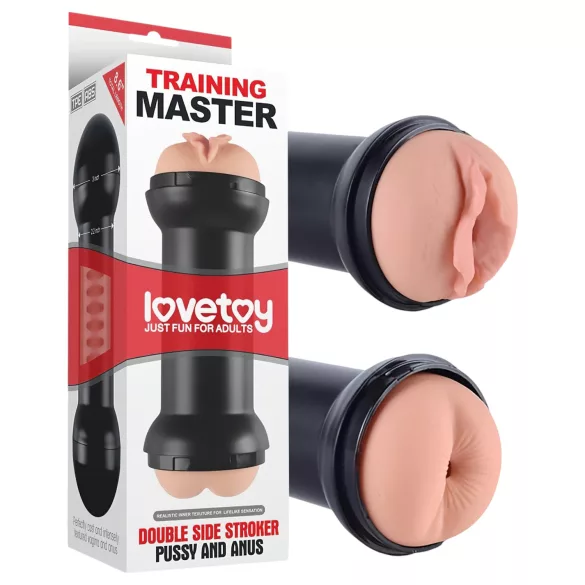 Lovetoy - masturbator vagina in anus - naravna barva