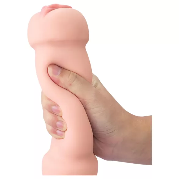 Lovetoy - masturbator vagina in anus - naravna barva