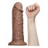 Lovetoy Chubby - realistični dildo s priseskom - 25cm (naraven)