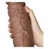 Lovetoy Chubby - realistični dildo s priseskom - 25cm (naraven)