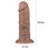 Lovetoy Chubby - realistični dildo s priseskom - 25cm (naraven)