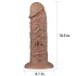 Lovetoy Chubby - realistični dildo z vakuumskim držalom - 25 cm - naravna barva