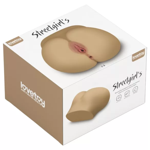 Lovetoy - masturbator torzo vagina in zadnjica - naravna barva