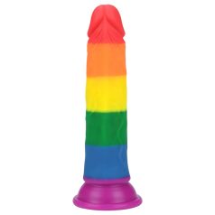 Lovetoy Prider - realistični dildo - 19 cm - mavrični
