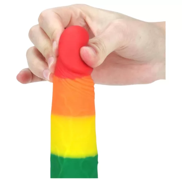 Lovetoy Prider 7.0 - realistični dildo - 19 cm (mavrični)