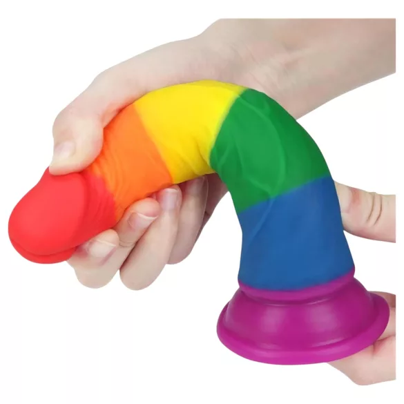 Lovetoy Prider 7.0 - realistični dildo - 19 cm (mavrični)
