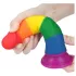 Lovetoy Prider 7.0 - realistični dildo - 19 cm (mavrični)