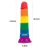 Lovetoy Prider 7.0 - realistični dildo - 19 cm (mavrični)
