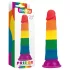 Lovetoy Prider 7.0 - realistični dildo - 19 cm (mavrični)