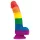 Lovetoy Prider - realistični dildo - silikonski - 19 cm - mavrični