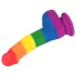 Lovetoy Prider - realistični dildo - silikonski - 19 cm - mavrični