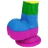 Lovetoy Prider - realistični dildo - silikonski - 19 cm - mavrični