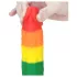 Lovetoy Prider - realistični dildo - silikonski - 19 cm - mavrični
