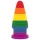 Lovetoy Prider - analni čep za razširjanje - 15 cm mavrični