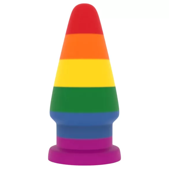 Lovetoy Prider - analni čep za razširjanje - 15 cm mavrični