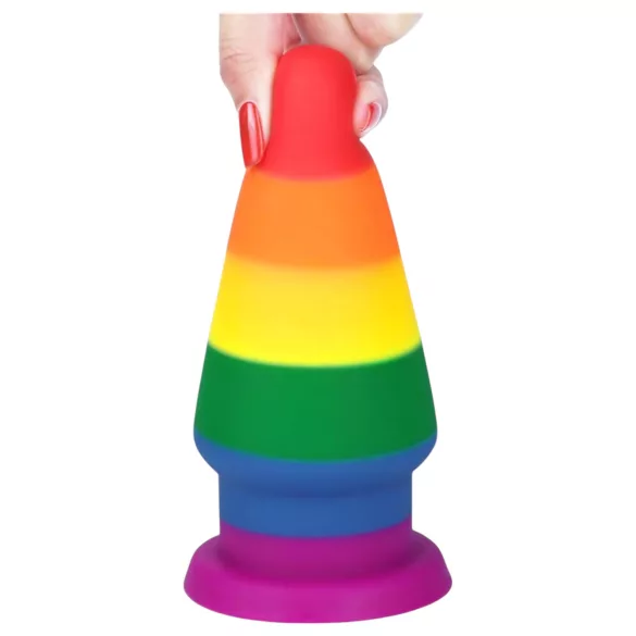 Lovetoy Prider - analni čep za razširjanje - 15 cm mavrični