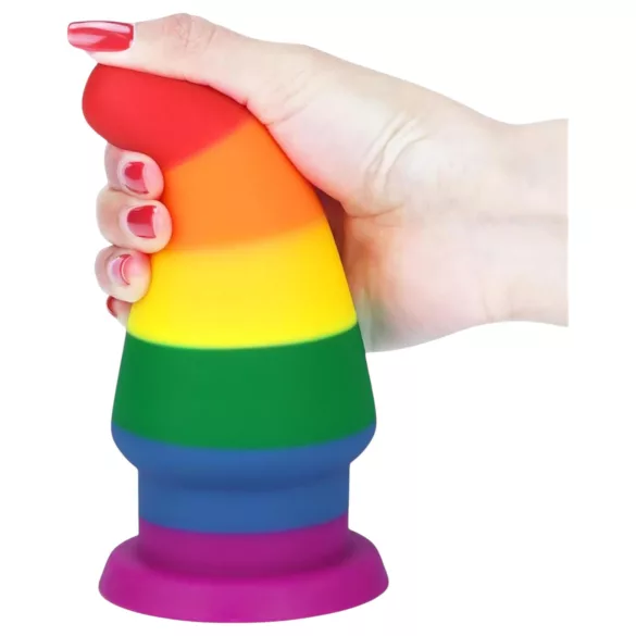 Lovetoy Prider - analni čep za razširjanje - 15 cm mavrični