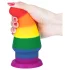 Lovetoy Prider - analni čep za razširjanje - 15 cm mavrični