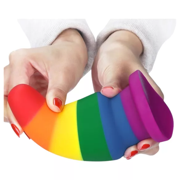 Lovetoy Prider - analni čep za razširjanje - 15 cm mavrični