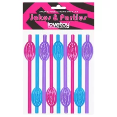   Lovetoy - slamica penis - komplet 3 barve (roza, modra, vijolična)
