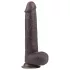 Lovetoy - dildo z dvojnim slojem - 23 cm - rjava