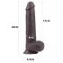 Lovetoy - dildo z dvojnim slojem - 23 cm - rjava