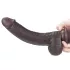 Lovetoy - dildo z dvojnim slojem - 23 cm - rjava