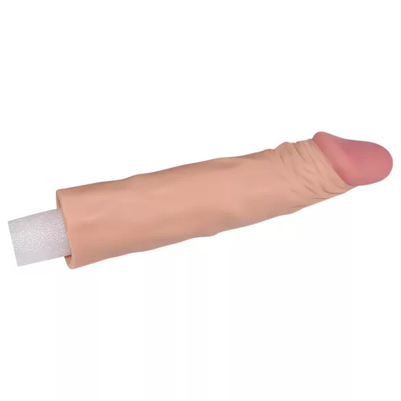 Lovetoy Pleasure X-tender - penis tulec - podaljšek - 19 cm - naravna barva